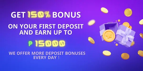 First deposit bonus artwork with gift boxes and coins